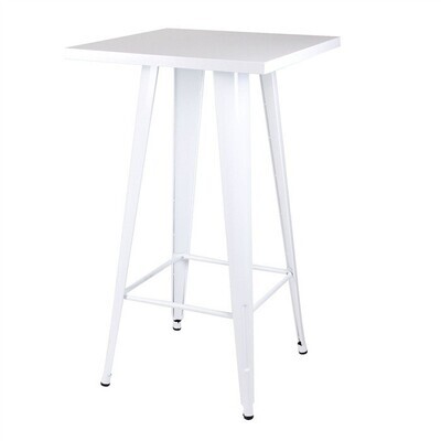 Mesa TOL, alta, acero, blanca, 60x60 cms