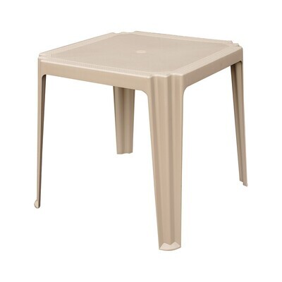 Mesa MADIR, apilable, polimerico color yute, 75x75 cms *