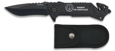 Navaja albainox negra. Hoja  7.8