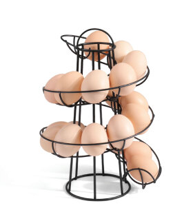 EXPOSITOR ESPIRAL HUEVOS (NEGRO)