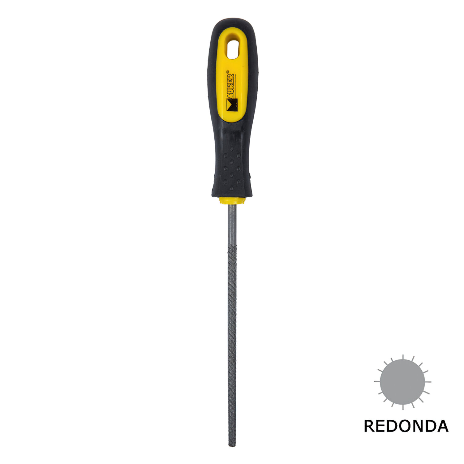 Lima Maurer Con Mango Redonda Entrefina  6"