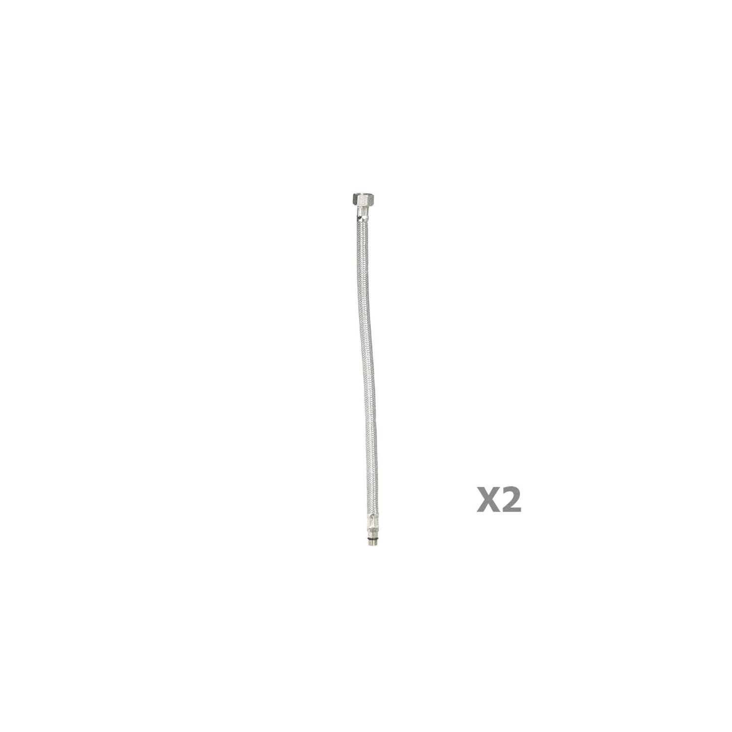 Latiguillo Inoxidable Hembra 1/2 - Hembra 1/2 400 mm. 2 Piezas Latiguillo Inoxidable Hembra 1/2 - Hembra 1/2 400 mm. 2 Piezas