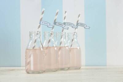 PACK DE 25 PAJITAS CON BANDERITAS VINTAGE