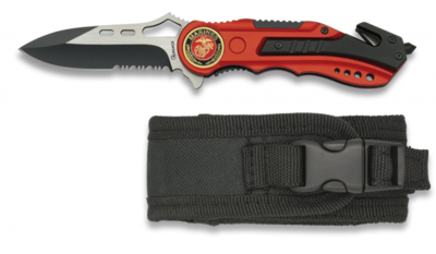 Navaja Albainox roja con sierra. h  6.5