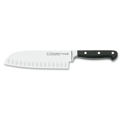 CUCHILLO FORJADO SANTOKU ALVEOLADO BAVARIA 18 cm - 7 pulg E 3C