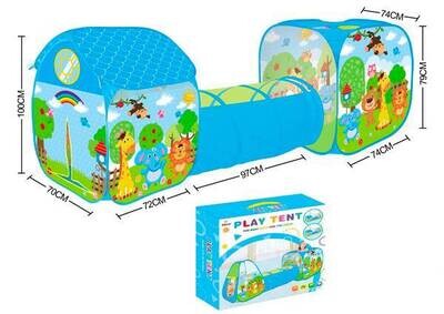 TUNEL ZOO ANIMALES PLEGABLE 3 EN 1 BEBÉ INFANTIL