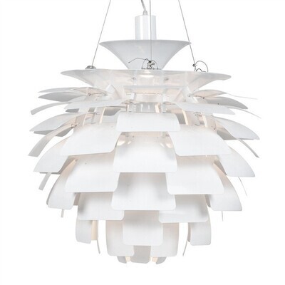 L�mpara ARTIC, aluminio, blanca, 70 cms. de di�metro