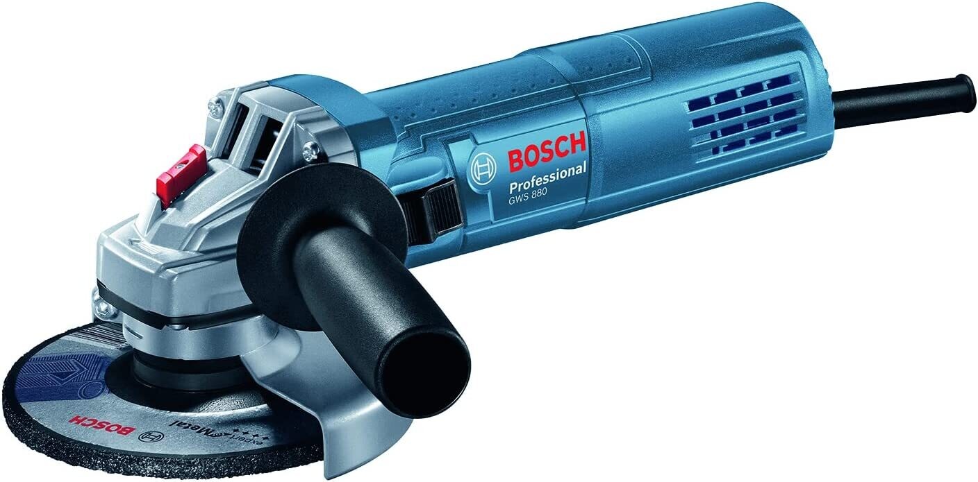 BOSCH -Bosch Professional GWS 880 - Amoladora angular (800 W, 11000 rpm, Ø disco 125 mm, protección contra rearranque, en caja)