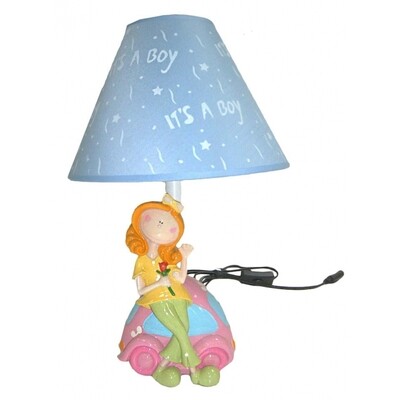 L�mpara resina Chica c/ pantalla 49cm