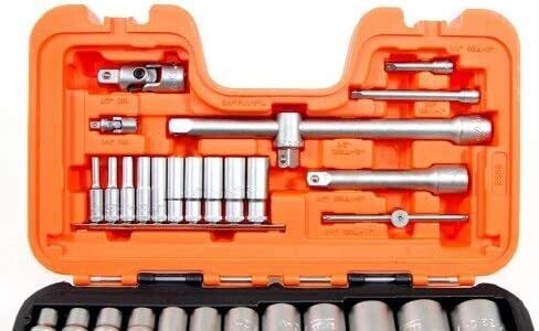 Bahco S560 - Acoplamientos 1/2 Y 1/4-Puntas, 56Pzas.