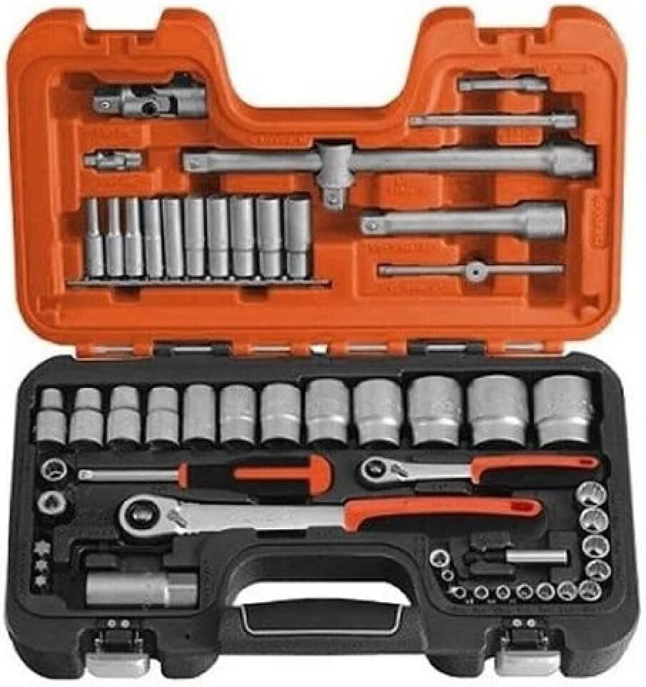 Bahco S560 - Acoplamientos 1/2 Y 1/4-Puntas, 56Pzas.