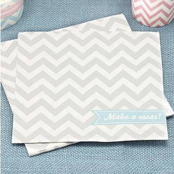 LOTE 20 SERVILLETAS ZIGZAG GRIS