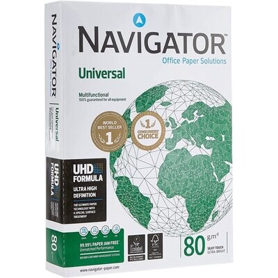 NAVIGATOR Paquete 500 Hojas papel A4 Navigator 80 gr5 PAQUETES