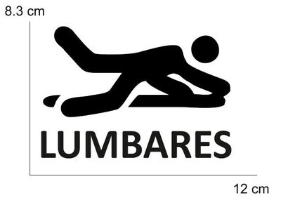 VINILO TRAINING LUMBARES PARA CONO (MEDIDA 8,30 X 12 CM) NEGRO