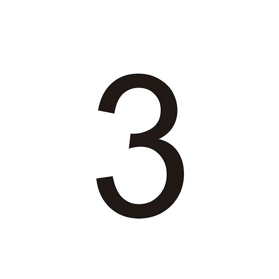 VINILO N� 3 PARA CONO (MEDIDA 7,80 X 12,90 CM) NEGRO