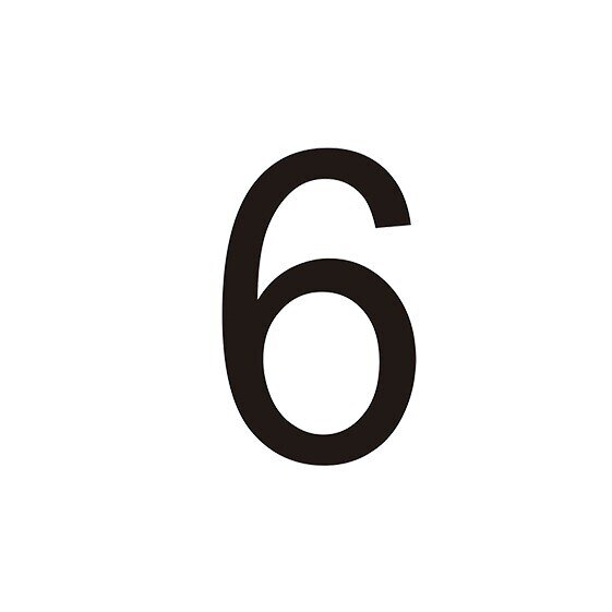 VINILO N� 6 PARA CONO (MEDIDA 7,90 X 12,90 CM) NEGRO