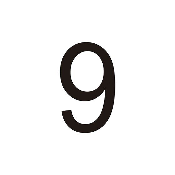 VINILO N� 9 PARA CONO (MEDIDA 7,80 X 12,90 CM) NEGRO