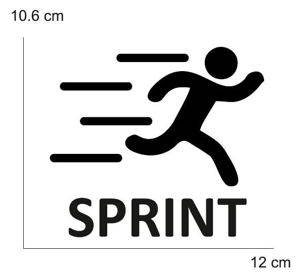VINILO TRAINING SPRINT PARA CONO (MEDIDA 10,60 X 12 CM) NEGRO