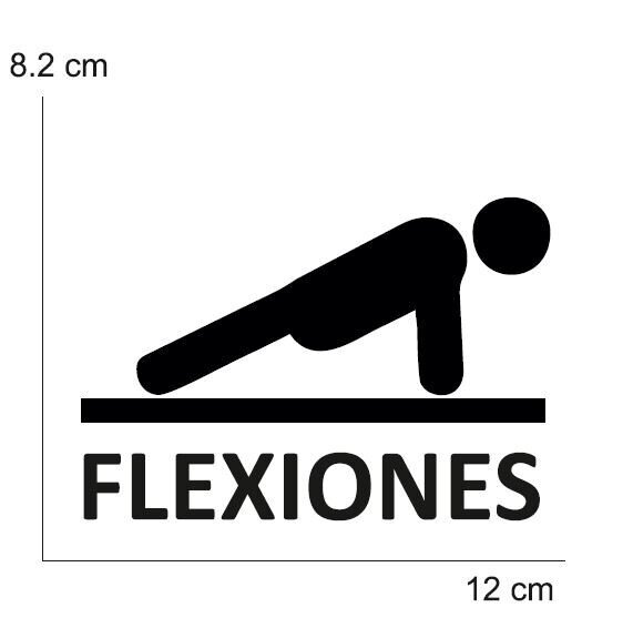 VINILO TRAINING FLEXIONES PARA CONO (MEDIDA 8,20 X 12 CM) NEGRO