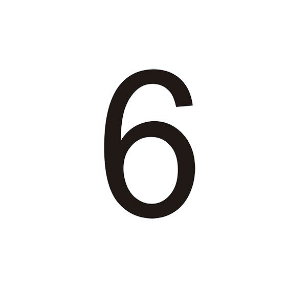 VINILO N� 6 PARA CONO (MEDIDA 7,90 X 12,90 CM) BLANCO