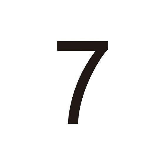 VINILO N� 7 PARA CONO (MEDIDA 7,70 X 12,50 CM) BLANCO