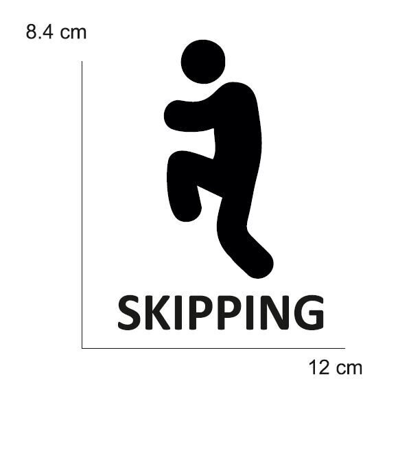 VINILO TRAINING SKIPPING PARA CONO (MEDIDA 8,40 X 12 CM) BLANCO