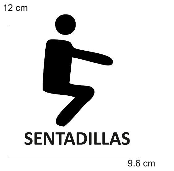 VINILO TRAINING SENTADILLAS PARA CONO (MEDIDA 12 X 12,90 CM) BLANCO