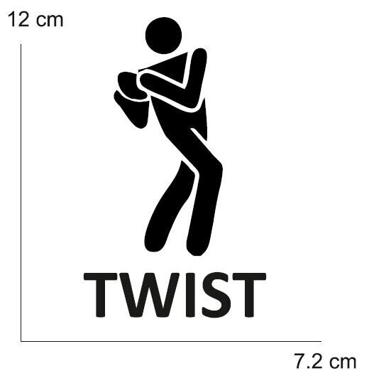 VINILO TRAINING TWIST PARA CONO (MEDIDA 12 X 7,20 CM) BLANCO