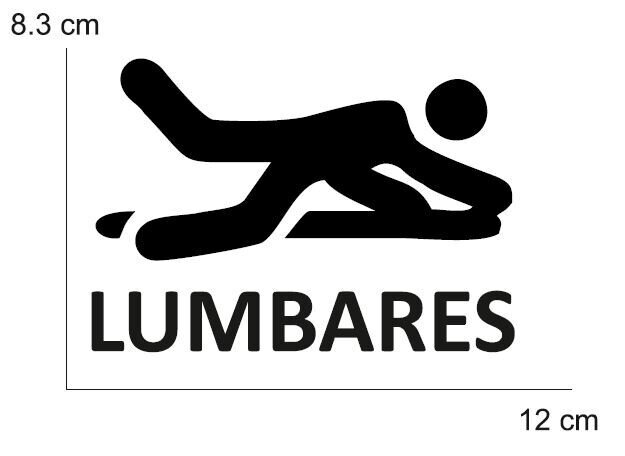 VINILO TRAINING LUMBARES PARA CONO (MEDIDA 8,30 X 12 CM) BLANCO