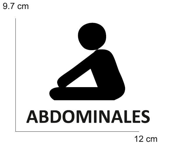 VINILO TRAINING ABDOMINALES PARA CONO (MEDIDA 9,70 X 12 CM) BLANCO