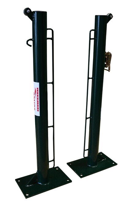 JUEGO POSTES DE TENIS FIJOS � 80 MM CON BASE PARA ATORNILLAR