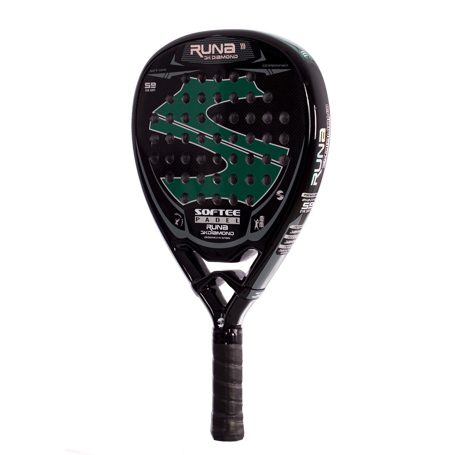 PALA PADEL SOFTEE RUNA 3K DIAMOND GREEN