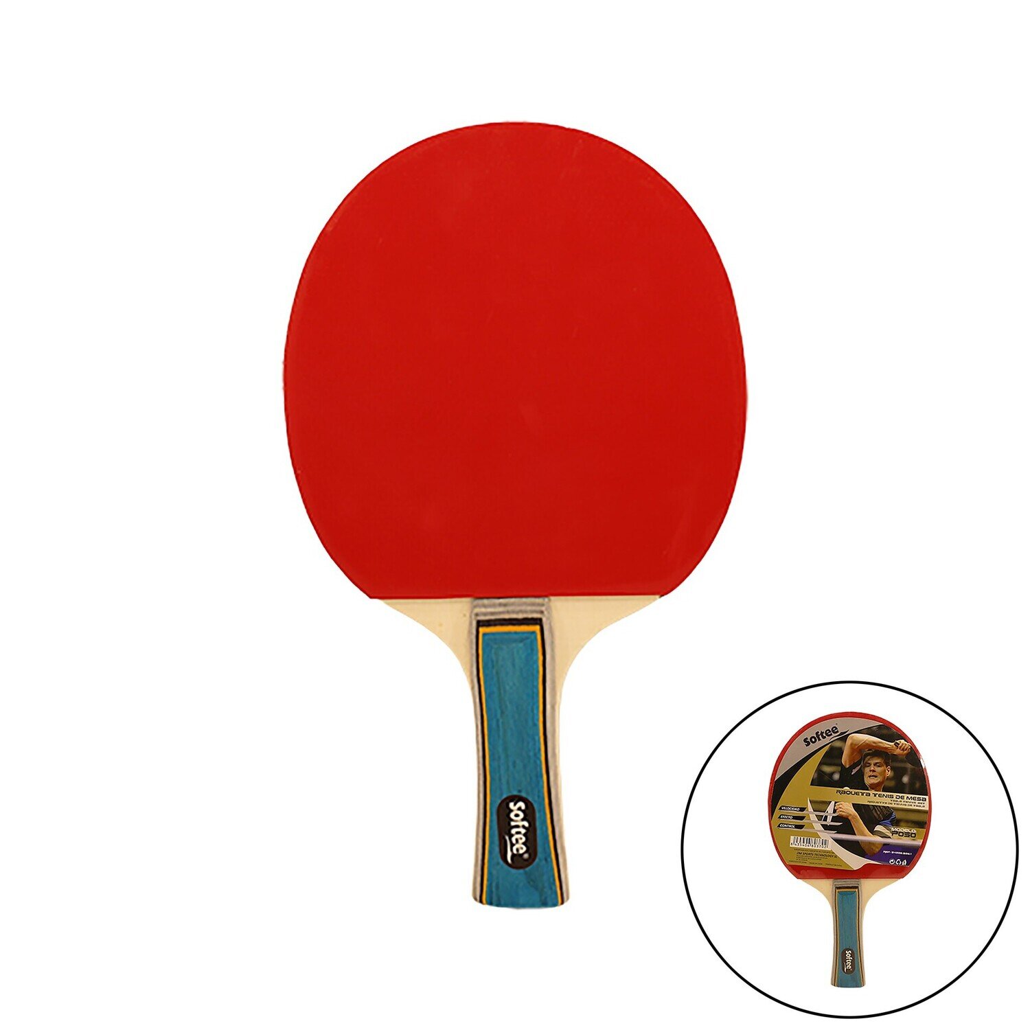 RAQUETA TENIS DE MESA SOFTEE 'P050'UNICA