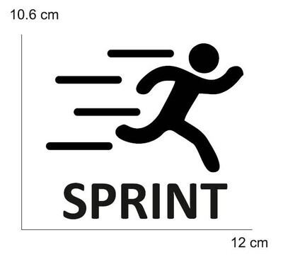 VINILO TRAINING SPRINT PARA CONO (MEDIDA 10,60 X 12 CM) NEGRO