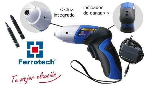 ATORNILLADOR BATERIA ABL-3,6V.+6 PUNTAS FERROTECH