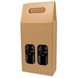 CAJA DE REGALO CART�N VENTANA 2 BOTELLAS