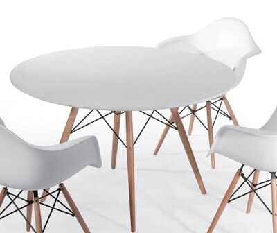 Mesa TOWER (HT), madera, lacada blanca, 120 cms de di�metro