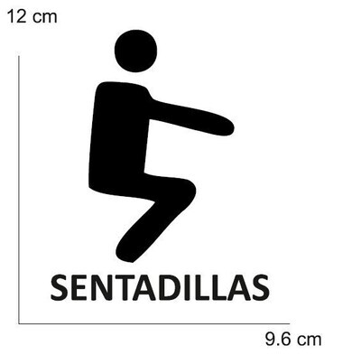 VINILO TRAINING SENTADILLAS PARA CONO (MEDIDA 12 X 12,90 CM) BLANCO