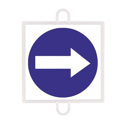 PANEL DE SE�ALIZACION TRAFICO DE OBLIGACION N� 2 (SENTIDO DCHA - IZQ)