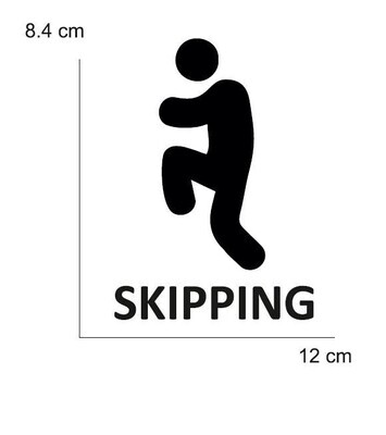 VINILO TRAINING SKIPPING PARA CONO (MEDIDA 8,40 X 12 CM) NEGRO