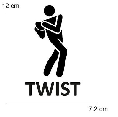 VINILO TRAINING TWIST PARA CONO (MEDIDA 12 X 7,20 CM) BLANCO