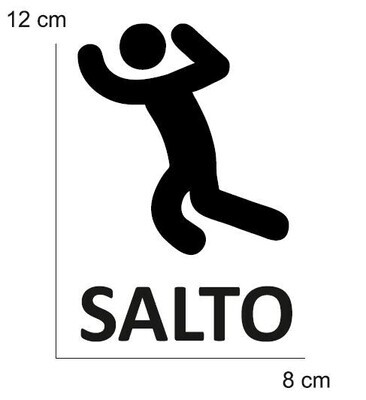 VINILO TRAINING SALTO PARA CONO (MEDIDA 12 X 8 CM) NEGRO