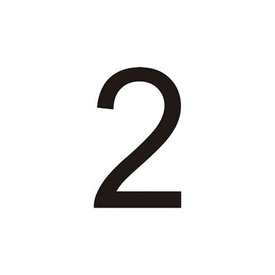 VINILO N� 2 PARA CONO (MEDIDA 7,90 X 12,70 CM) NEGRO