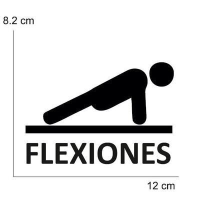 VINILO TRAINING FLEXIONES PARA CONO (MEDIDA 8,20 X 12 CM) BLANCO