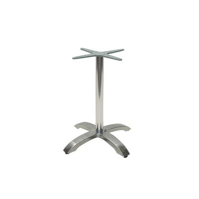 Mesa MILAN, aluminio, 4 radios, base de 72 cms y tapa 70 cms. Color a elegir, Tableros de 70 cms: WERZALIT ALEMANIA - PIAZZA 102