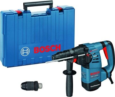 Bosch Professional GBH 3-28 DFR - Martillo perforador (3,1 J, Ø máx. hormigón 28 mm, SDS plus + cilíndrico, en maletín)