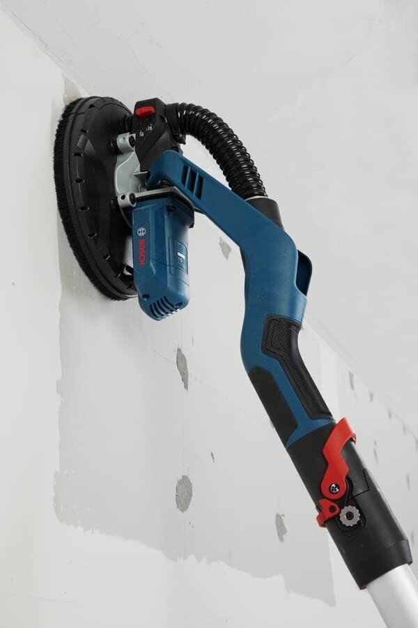 Bosch Professional GTR 55-225 - Lijadora de pared de yeso (550 W, plato lijador Ø 215 mm, hoja Ø 225, extensión incl. 170 cm, en maletín)