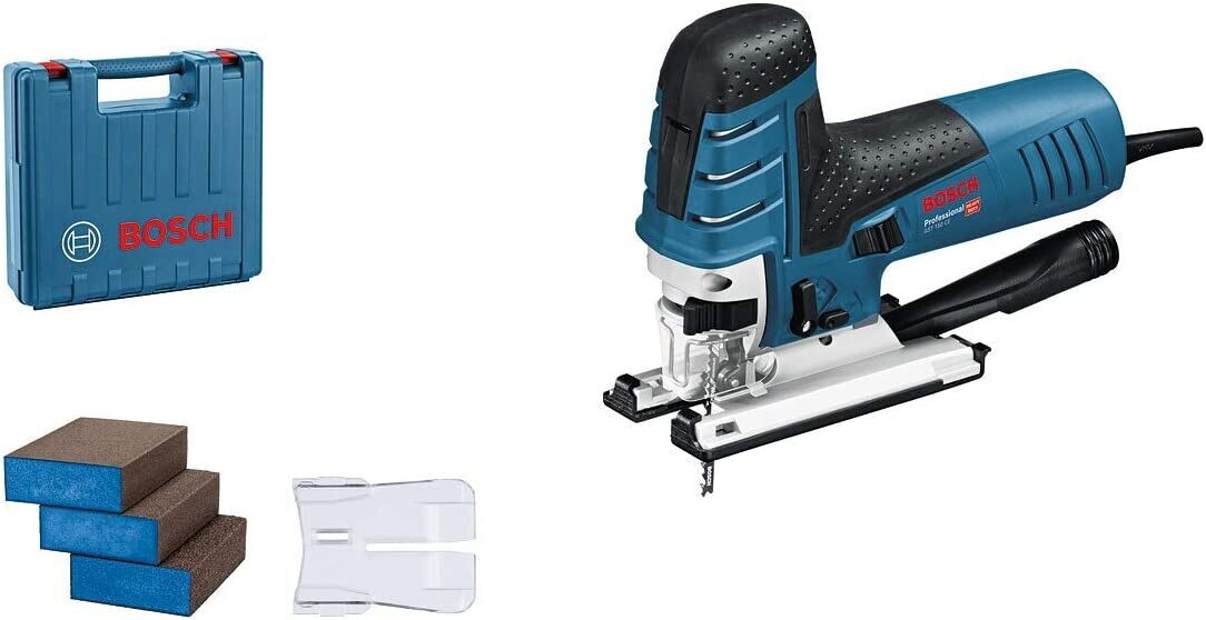 Bosch Professional GST 150 CE - Sierra de calar, 780 W, 500-3100 cpm, profundidad de corte 150 mm, 3 esponjas de lija, en maletín