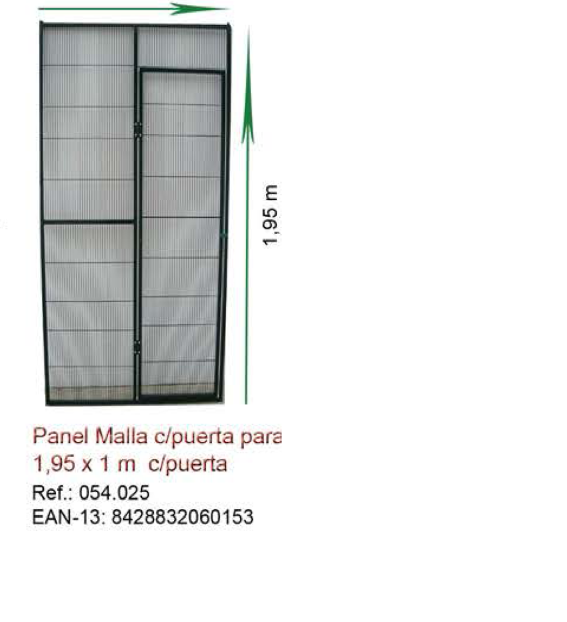 PANEL MALLA VOLADERO CON PUERTA