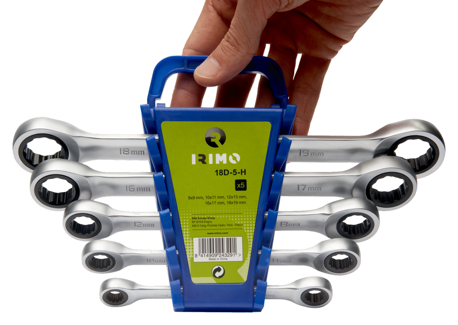 JUEGO 5 LLAVES COMBINADAS DOBLES CON CARRACA FIJA